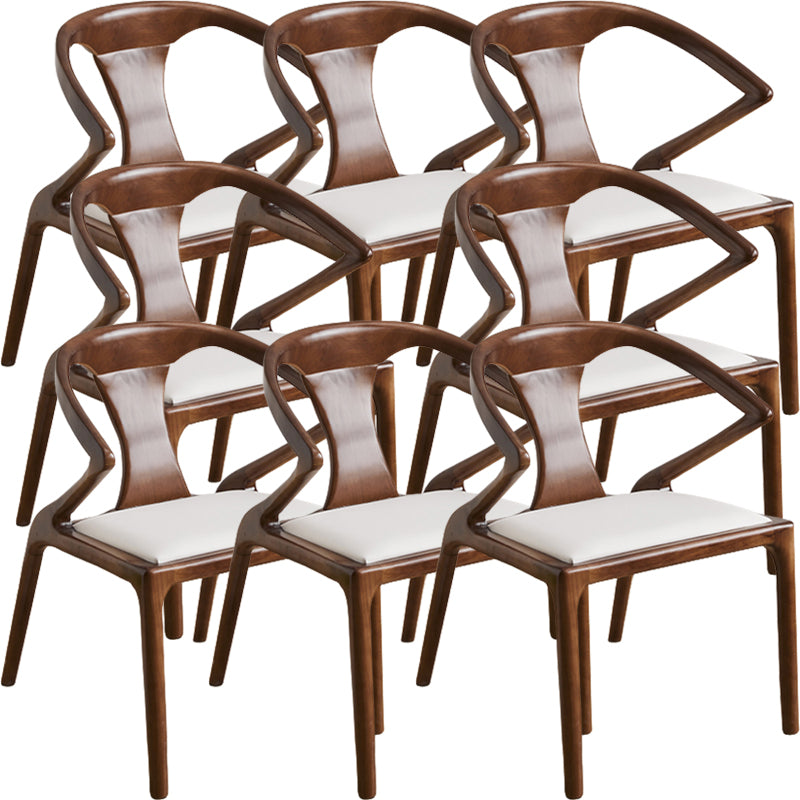 Zeitgenössischer Stil offener Rückenmaserholz -Essarmstuhl für Zuhause offen