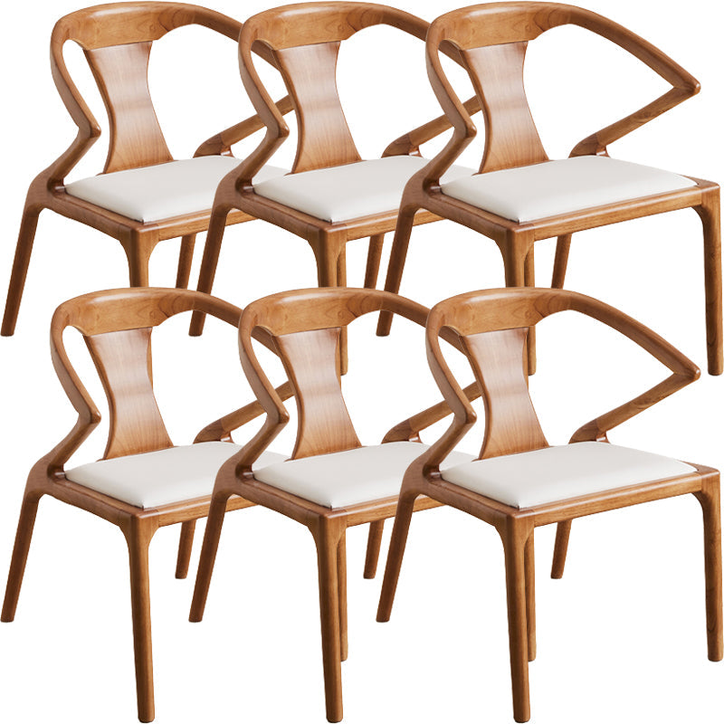 Zeitgenössischer Stil offener Rückenmaserholz -Essarmstuhl für Zuhause offen