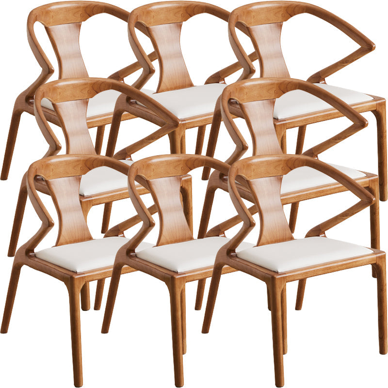 Zeitgenössischer Stil offener Rückenmaserholz -Essarmstuhl für Zuhause offen