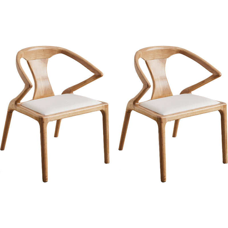 Zeitgenössischer Stil offener Rückenmaserholz -Essarmstuhl für Zuhause offen