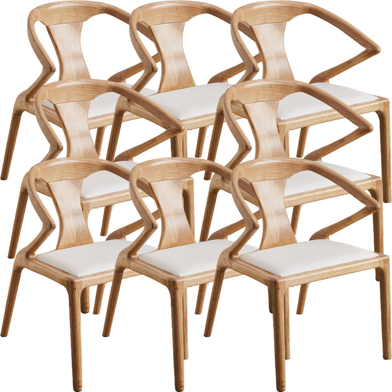 Zeitgenössischer Stil offener Rückenmaserholz -Essarmstuhl für Zuhause offen