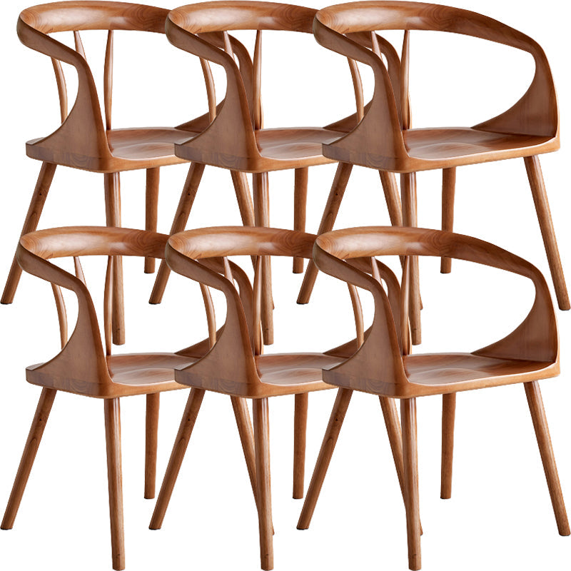 Zeitgenössischer Stil offener Rückenmaserholz -Essarmstuhl für Zuhause offen