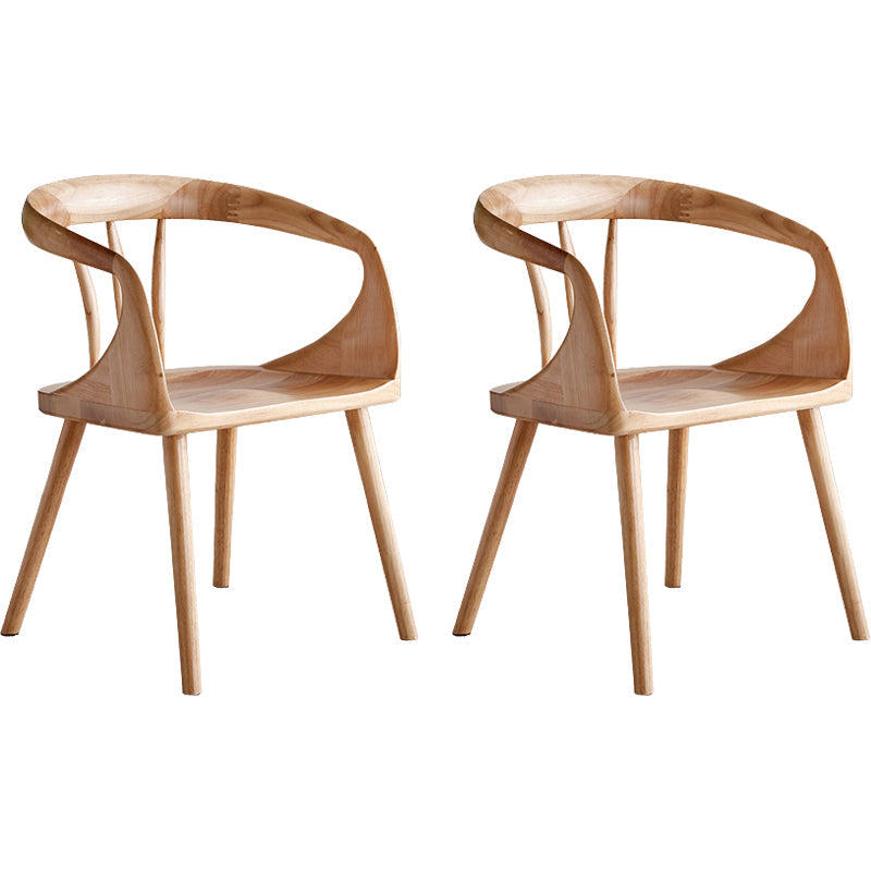 Zeitgenössischer Stil offener Rückenmaserholz -Essarmstuhl für Zuhause offen