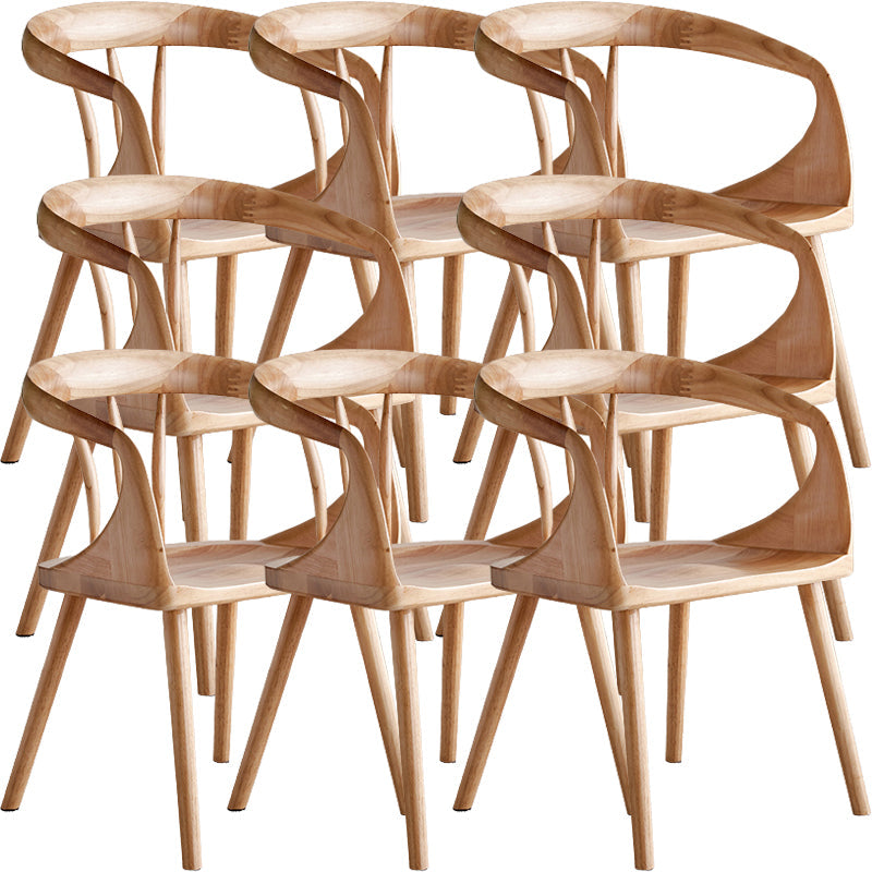 Zeitgenössischer Stil offener Rückenmaserholz -Essarmstuhl für Zuhause offen