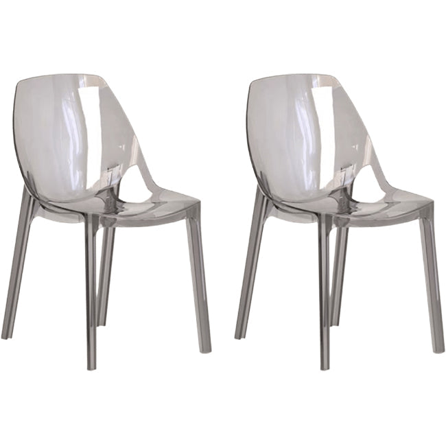 Comedor silla lateral de comedor moderno de plástico sin brazo