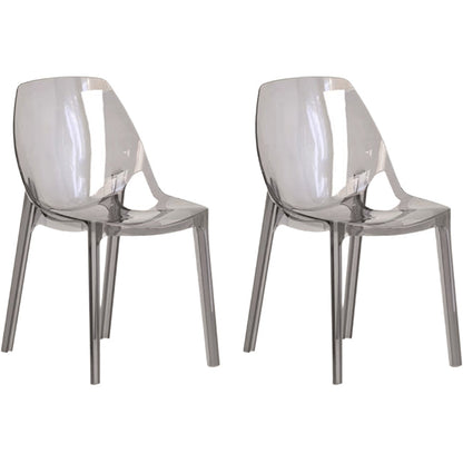 Comedor silla lateral de comedor moderno de plástico sin brazo