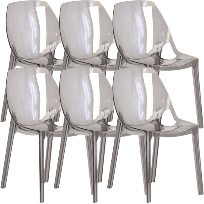 Comedor silla lateral de comedor moderno de plástico sin brazo