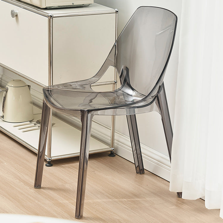 Comedor silla lateral de comedor moderno de plástico sin brazo