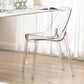 Comedor silla lateral de comedor moderno de plástico sin brazo