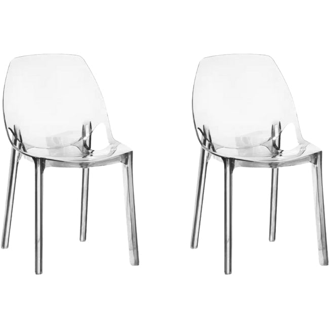 Comedor silla lateral de comedor moderno de plástico sin brazo