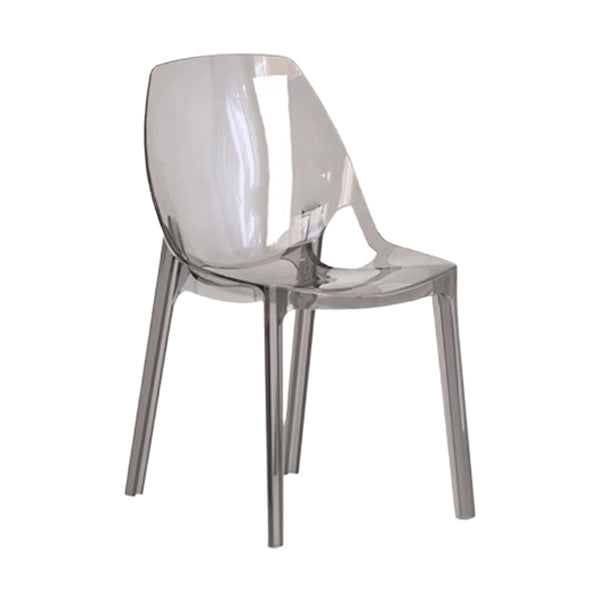 Comedor silla lateral de comedor moderno de plástico sin brazo
