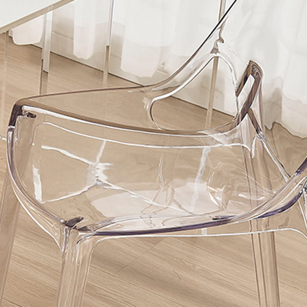 Comedor silla lateral de comedor moderno de plástico sin brazo