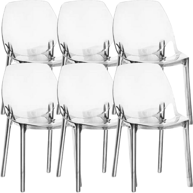 Comedor silla lateral de comedor moderno de plástico sin brazo