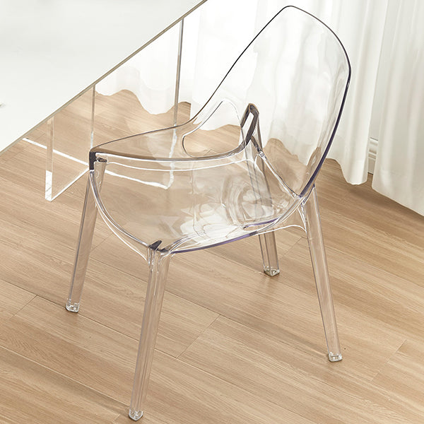 Comedor silla lateral de comedor moderno de plástico sin brazo