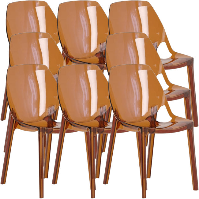 Comedor silla lateral de comedor moderno de plástico sin brazo