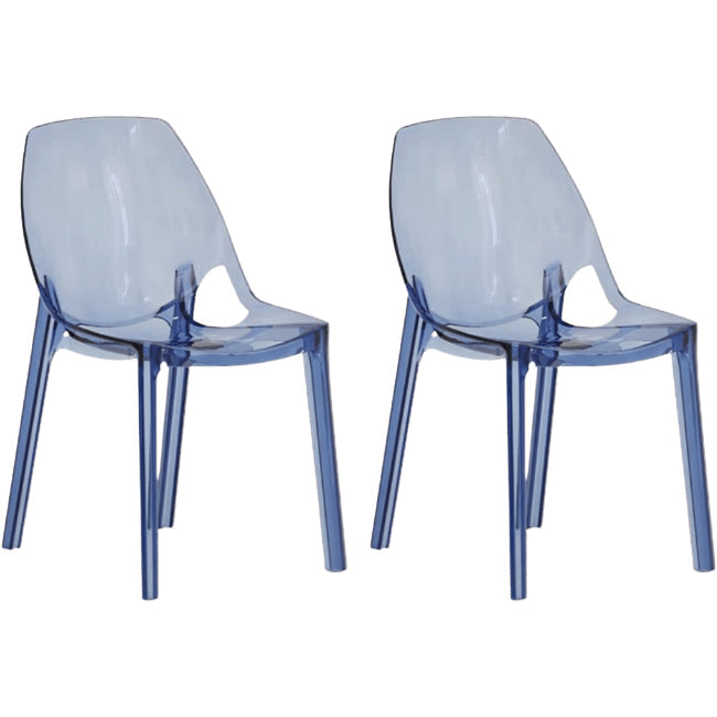 Comedor silla lateral de comedor moderno de plástico sin brazo