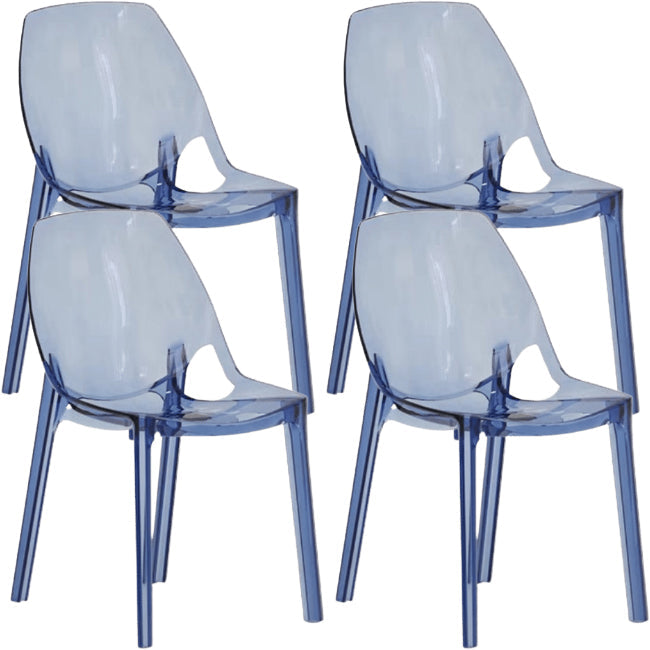 Comedor silla lateral de comedor moderno de plástico sin brazo