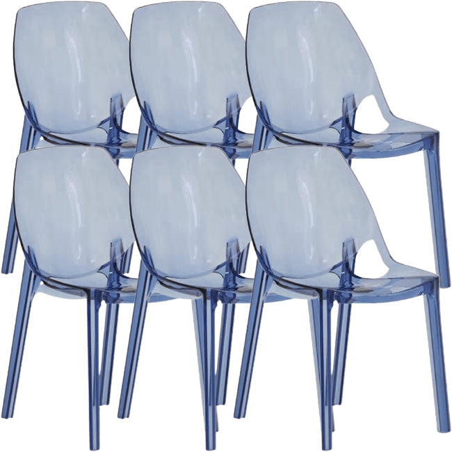 Comedor silla lateral de comedor moderno de plástico sin brazo