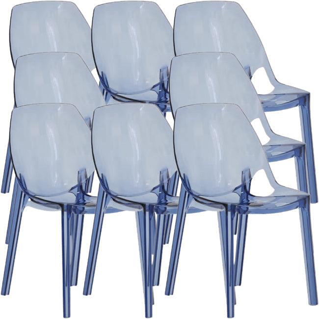 Comedor silla lateral de comedor moderno de plástico sin brazo