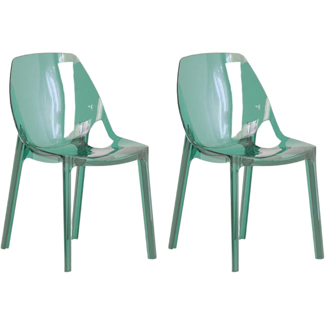 Comedor silla lateral de comedor moderno de plástico sin brazo