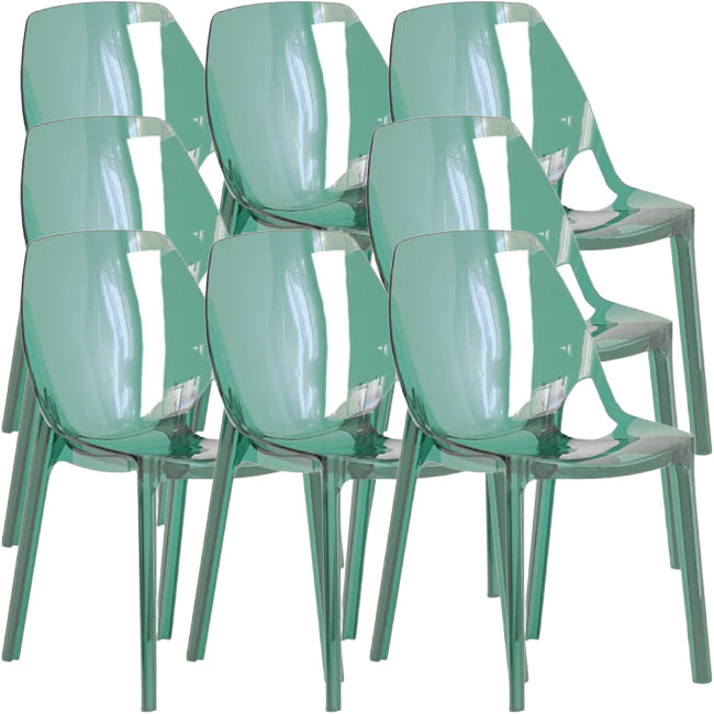 Comedor silla lateral de comedor moderno de plástico sin brazo