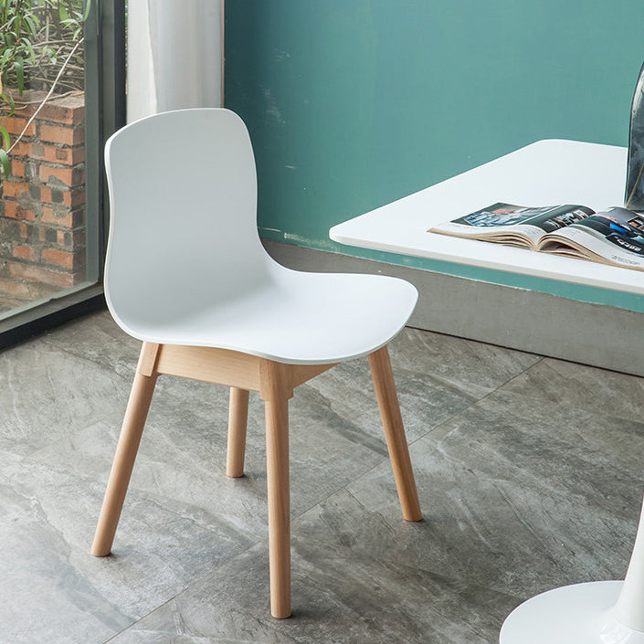 Zeitgenössischer Esszimmer Holz Parsons Armless Dining Side Stuhl