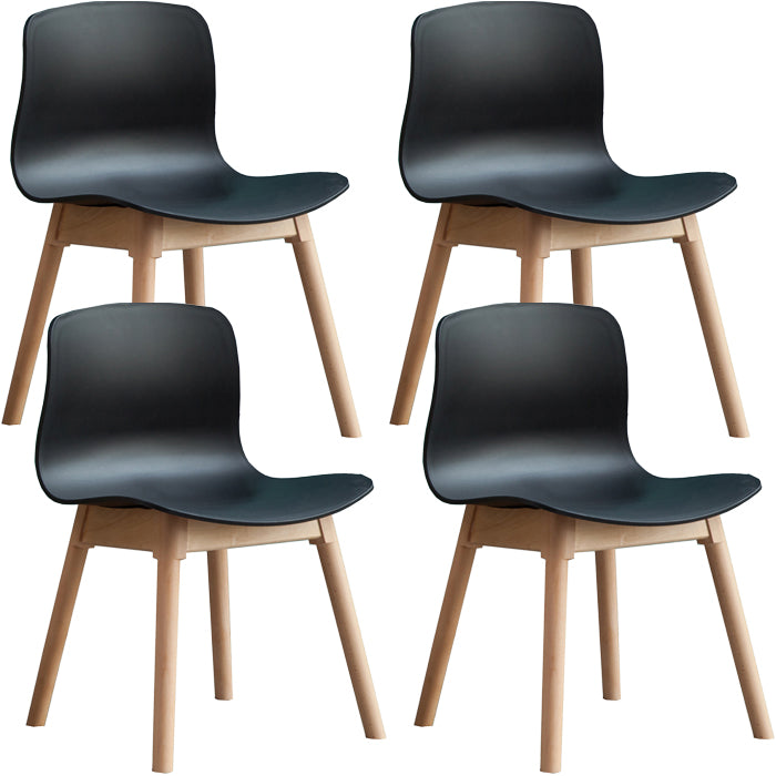 Zeitgenössischer Esszimmer Holz Parsons Armless Dining Side Stuhl