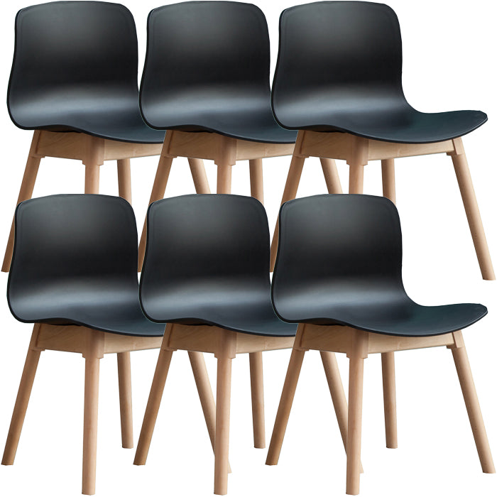 Zeitgenössischer Esszimmer Holz Parsons Armless Dining Side Stuhl