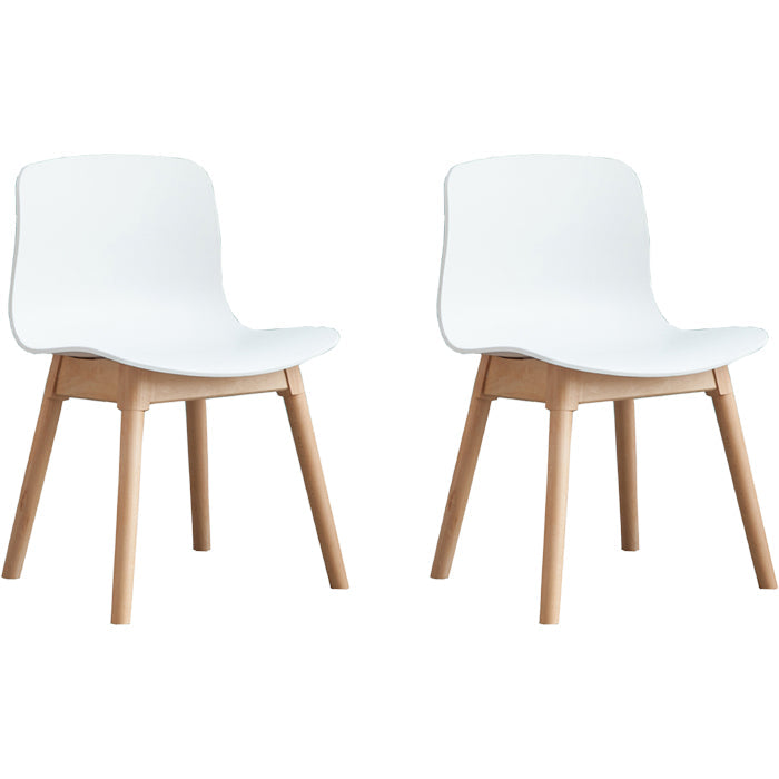 Zeitgenössischer Esszimmer Holz Parsons Armless Dining Side Stuhl