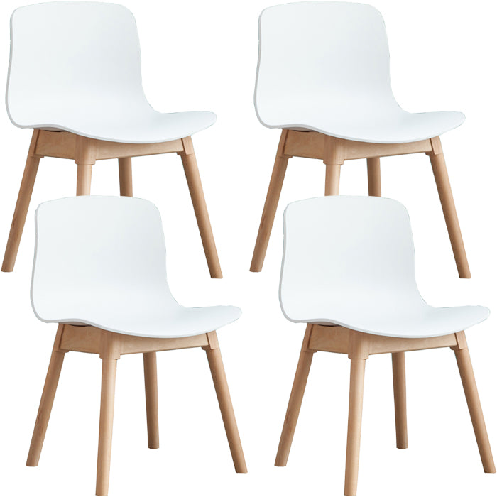 Zeitgenössischer Esszimmer Holz Parsons Armless Dining Side Stuhl