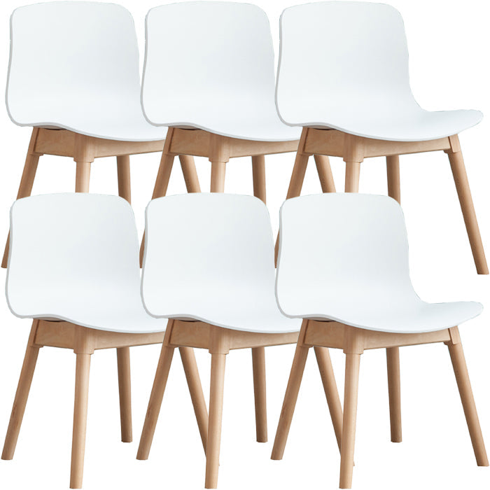 Zeitgenössischer Esszimmer Holz Parsons Armless Dining Side Stuhl