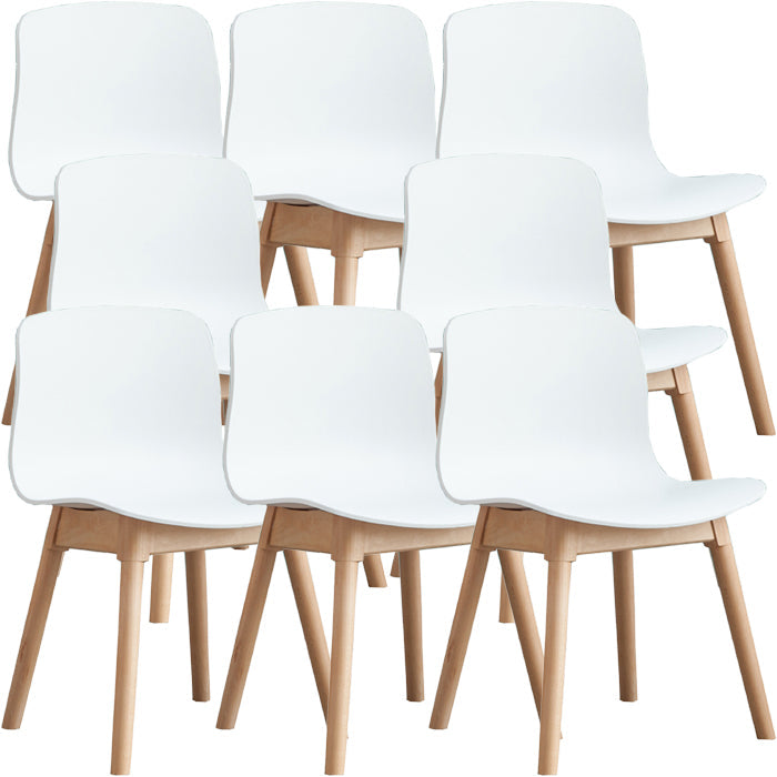 Zeitgenössischer Esszimmer Holz Parsons Armless Dining Side Stuhl