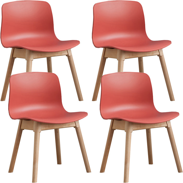 Zeitgenössischer Esszimmer Holz Parsons Armless Dining Side Stuhl