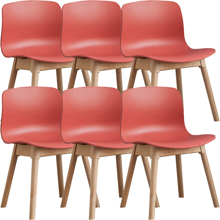 Zeitgenössischer Esszimmer Holz Parsons Armless Dining Side Stuhl