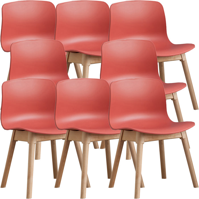 Zeitgenössischer Esszimmer Holz Parsons Armless Dining Side Stuhl