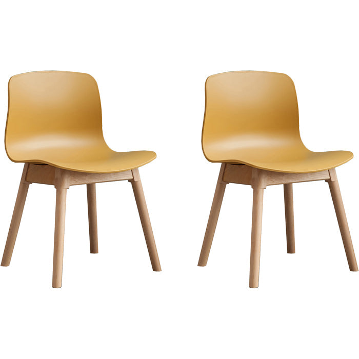 Zeitgenössischer Esszimmer Holz Parsons Armless Dining Side Stuhl