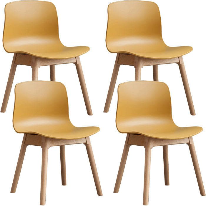 Zeitgenössischer Esszimmer Holz Parsons Armless Dining Side Stuhl