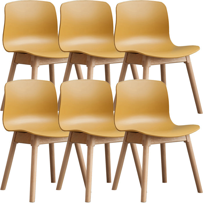 Zeitgenössischer Esszimmer Holz Parsons Armless Dining Side Stuhl