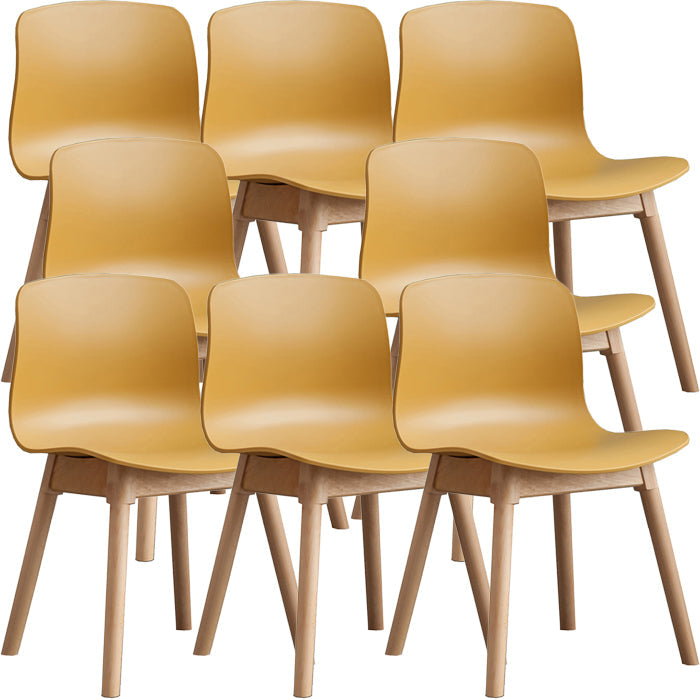 Zeitgenössischer Esszimmer Holz Parsons Armless Dining Side Stuhl