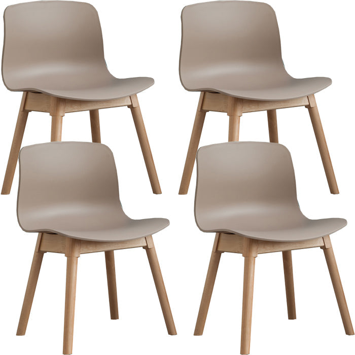 Zeitgenössischer Esszimmer Holz Parsons Armless Dining Side Stuhl