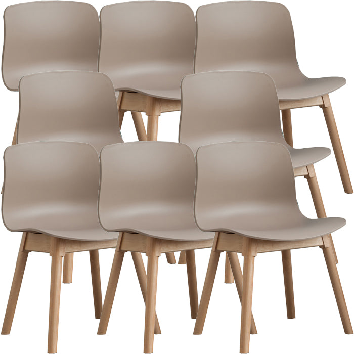 Zeitgenössischer Esszimmer Holz Parsons Armless Dining Side Stuhl