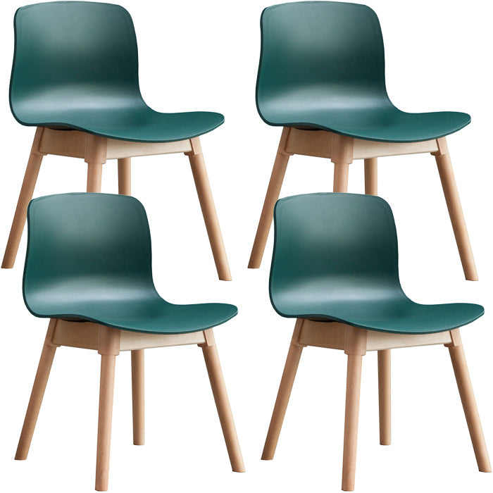 Zeitgenössischer Esszimmer Holz Parsons Armless Dining Side Stuhl