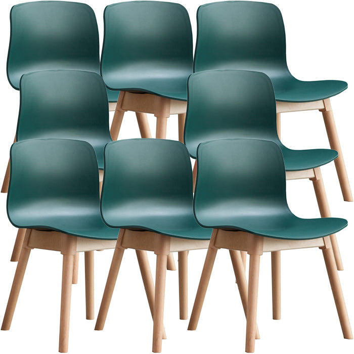 Zeitgenössischer Esszimmer Holz Parsons Armless Dining Side Stuhl