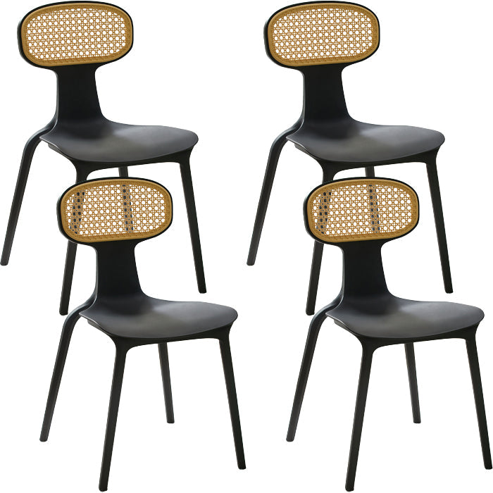 Zeitgenössischer Innenplastikkönig Louis Back Ess -Seitenstuhl