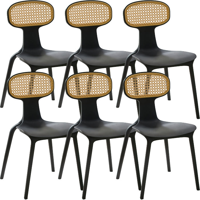 Zeitgenössischer Innenplastikkönig Louis Back Ess -Seitenstuhl