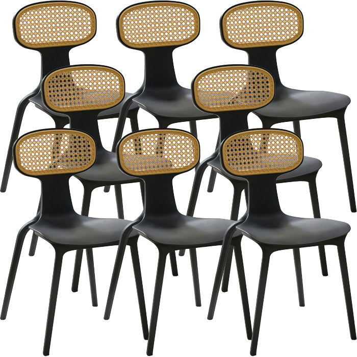 Zeitgenössischer Innenplastikkönig Louis Back Ess -Seitenstuhl