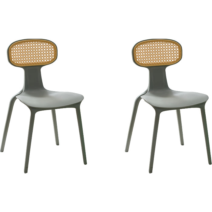 Zeitgenössischer Innenplastikkönig Louis Back Ess -Seitenstuhl