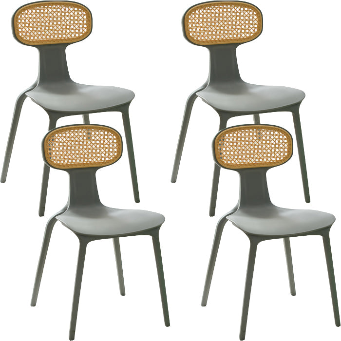 Zeitgenössischer Innenplastikkönig Louis Back Ess -Seitenstuhl