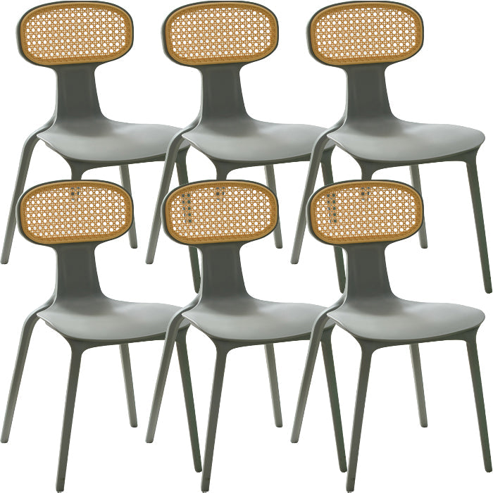 Zeitgenössischer Innenplastikkönig Louis Back Ess -Seitenstuhl