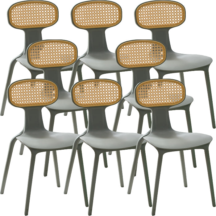 Zeitgenössischer Innenplastikkönig Louis Back Ess -Seitenstuhl